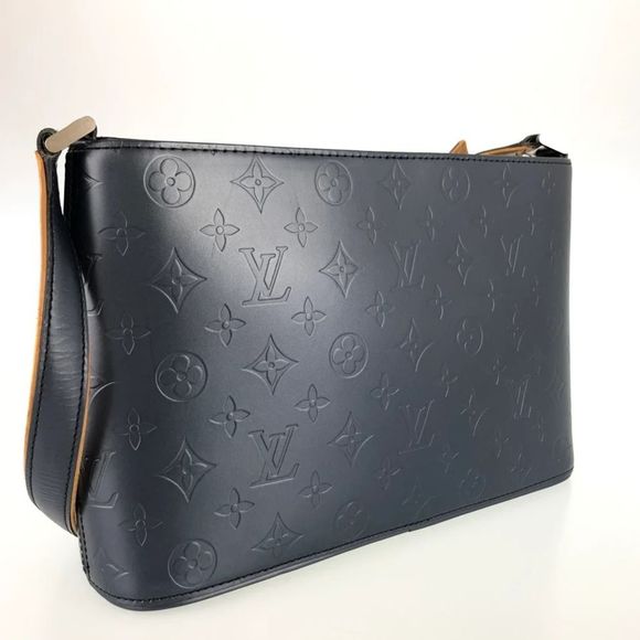 Louis Vuitton Mat Alston Monogram Leather Shoulder Bag Black - Picture 2 of 16